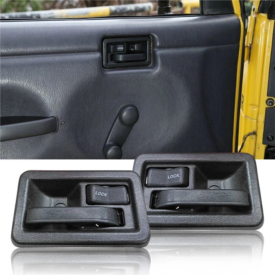 Внутренние дверные ручки левая и правая для Jeep Wrangler YJ TJ 1987-04 годов выпуска - Изображение 2 из 4