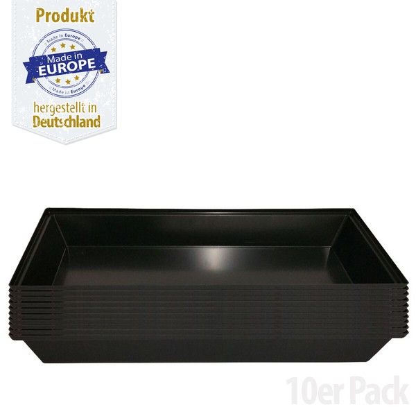 Kunststoff Wanne - Kotwanne - Kunststoff Schale - 100 X 50 Cm - 50 L - 10Er Pack-image