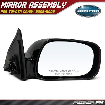 Right Black Power Mirror w/Heated for Toyota Camry 2002-2006 Paintable USA Built