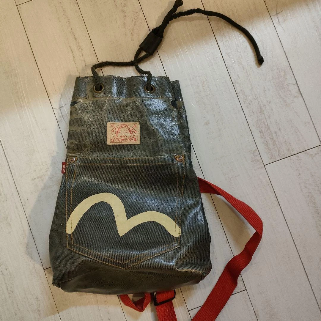 EVISU Denim Backpack Bag Ingigo Used