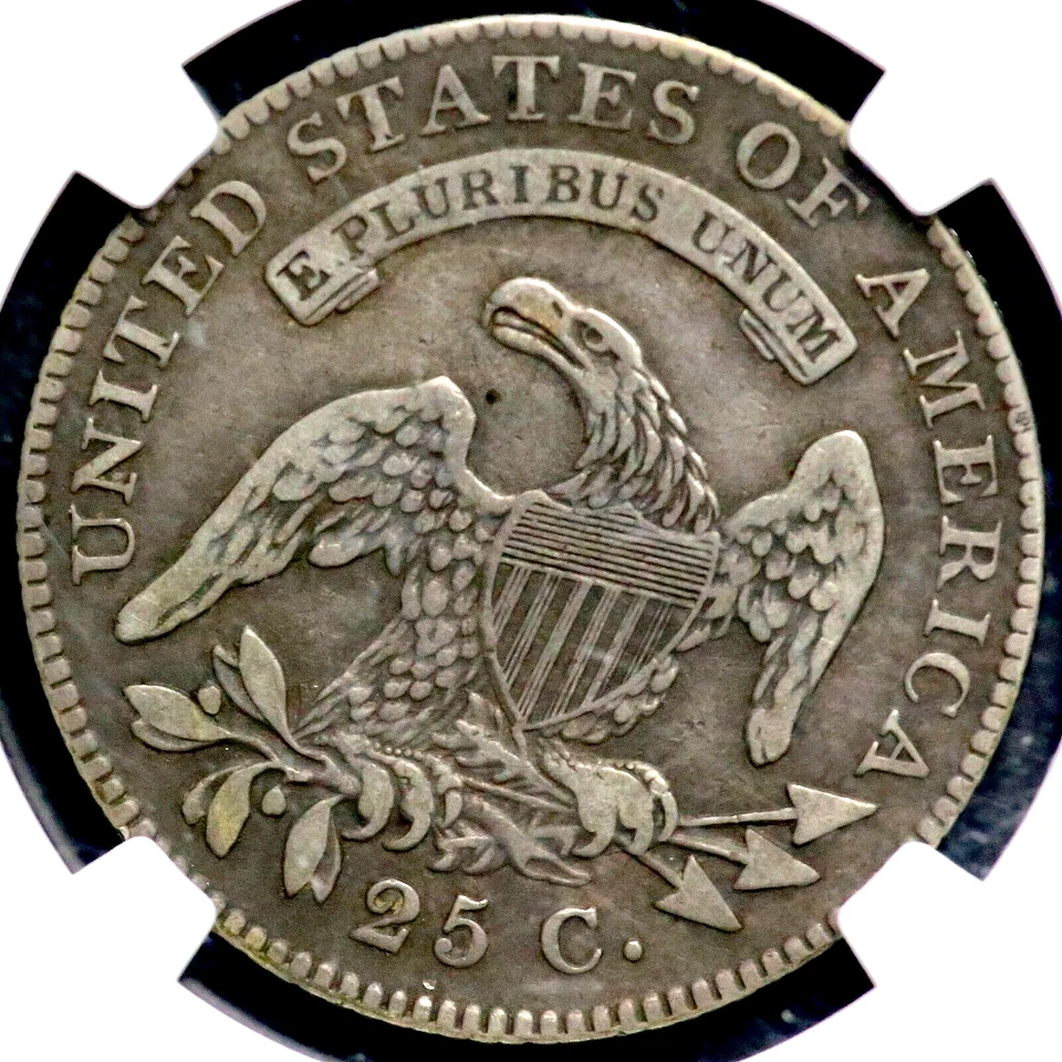 1825/4 25C Capped Bust Quarter Dollar - NGC VF Details CC422 - Image 4 of 4