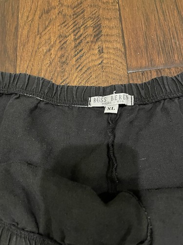 Russ Berens Linen Black Crop Pants XL - Picture 6 of 9