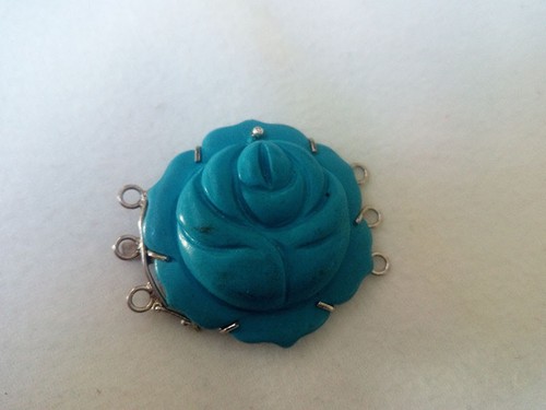 3 Hilos Flor Verde Azul Magnesita s925 Cierre Cubierto Joyería Marcado Suministro - Imagen 3 de 9