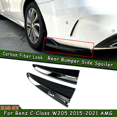 Real Carbon Fiber Rear Splitter Lip For Mercedes Benz W205 C43 C63 2015-2021