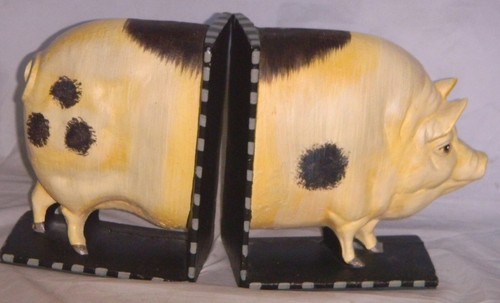 Department 56 Cast Iron PIG Bookends - Country Cottage / Farmhouse - 第 2/8 張圖片