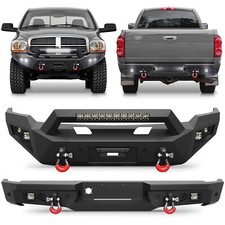 For Dodge Ram 1500 2006-2007-2008 Front Rear Bumper Wwinch Plate Led Lights