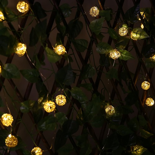 3M 30LEDs Gloden Wire Ball Fairy String Light Warm White Party Out/Indoor Decor - Picture 11 of 14