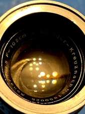 RARE VOITLANDER SCHNEIDER-KREUZNACH XENAR Lens 1:4.5, 105 mm w case