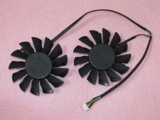 Pair Fans Cooler Fan For MSI HD7850 HD7950 HD7870 GTX 660 670 PLD08010S12HH 75mm