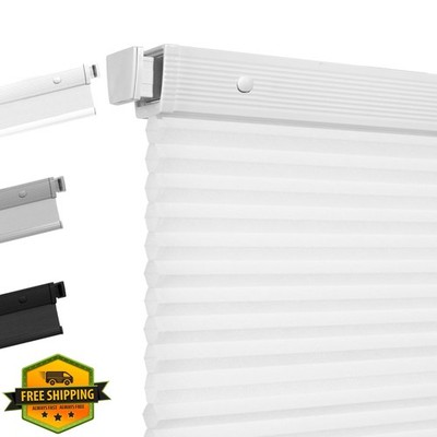 Boolegon 30.5''W x 64''H White Cellular Shades No Drill