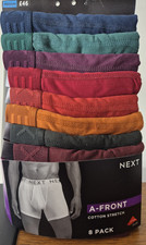 Next 8 Pack A Front Cotton Stretch Boxers Multicoloured Medium 33-35
