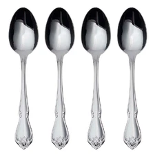 Oneida True Rose Stainless Steel Teaspoon (Set of Four)