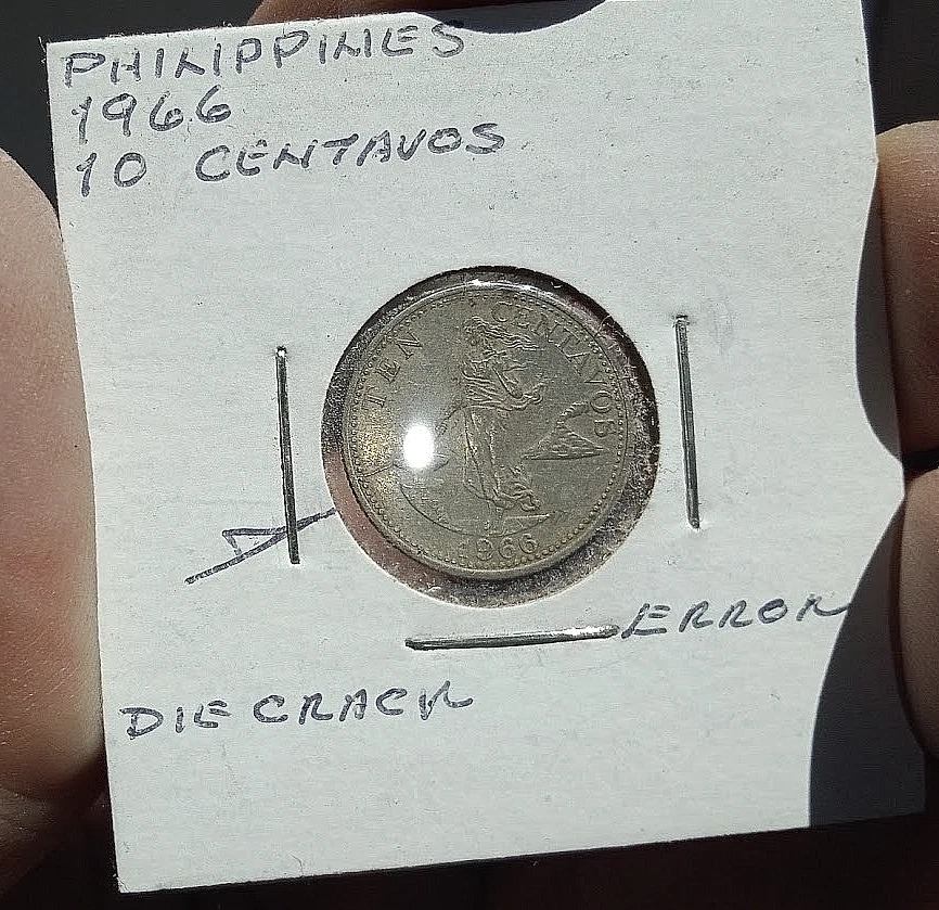 5 PHILIPPINES ERRORS Strk Thru Wire, Improper Alloy Mix, Die Crack, Lamination - Image 2 of 4