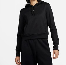 Nike Women's Therma-FIT One Black/White Pullover Hoodie FB5210-010 Size XS 65