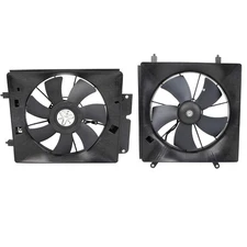 Air Radiator Condenser Cooling Fan Assembly Motor Shroud Compatible with 2002...