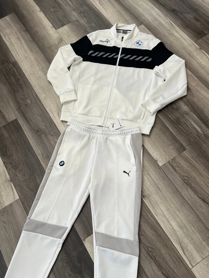 Puma BMW Motorsports Hombres Chándal Chaqueta de Pista + Pantalones de chándal Blanco Negro Mediano Foto 3 de 4