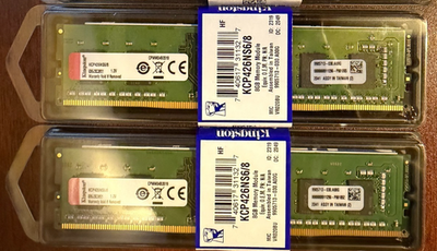 Kingston 2x 8GB (16gb total) DDR4 2666MT/s Non-ECC Unbuffered DIMM