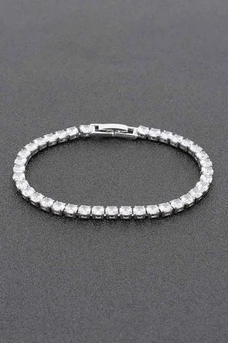 Cubic Zirconia Tennis Bracelet Lead And Nickel Compliant Six Point Five Inches