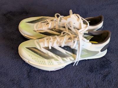 Size 5.5 Men's - Adidas Adizero Ambition White Green Spark Mid-Distance Spike