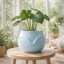 Wavy Ribbed Planter Pot Modern Indoor Plant Pot Decorative Flower Pot 3 Sizes