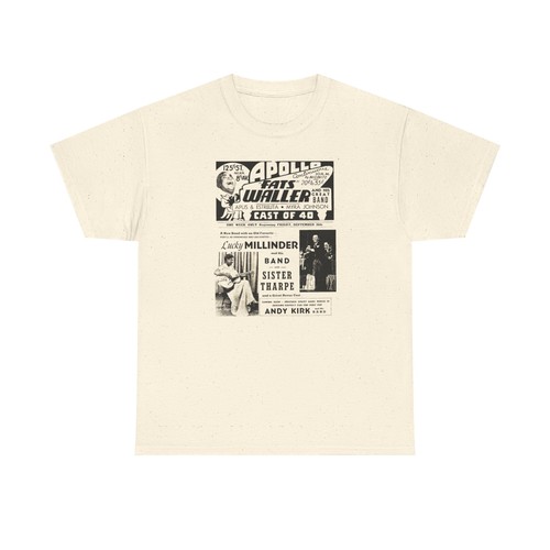 T-shirt poster concerto retrò: Fats Waller Sister Rosetta Tharpe nuova con etichette S-5XL - Foto 2 di 6