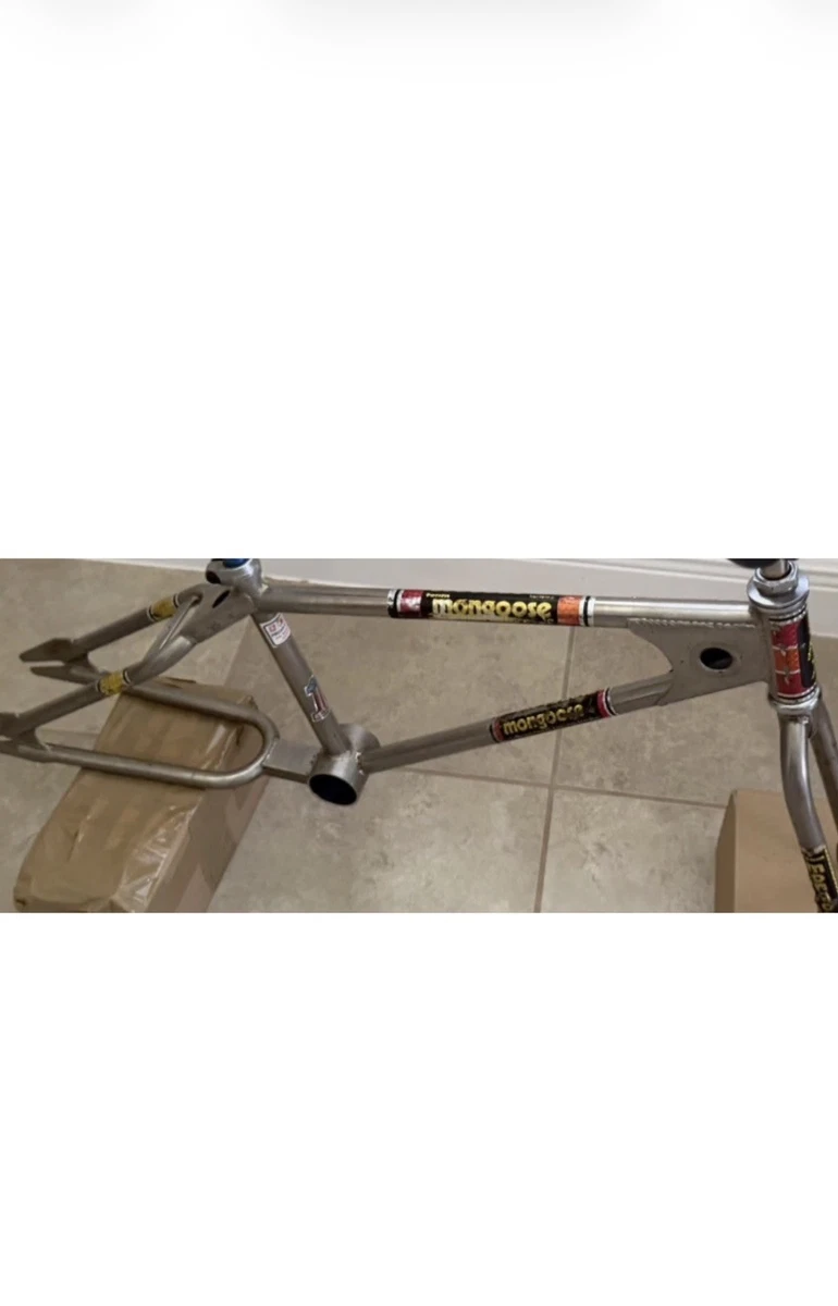 Mongoose BMX Bike-Old School Silver Vintage Bicycle Parts for sale