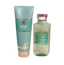 Bath & Body Works Pistachio Glaze Fragrance Wash & Cream 2 Piece Set