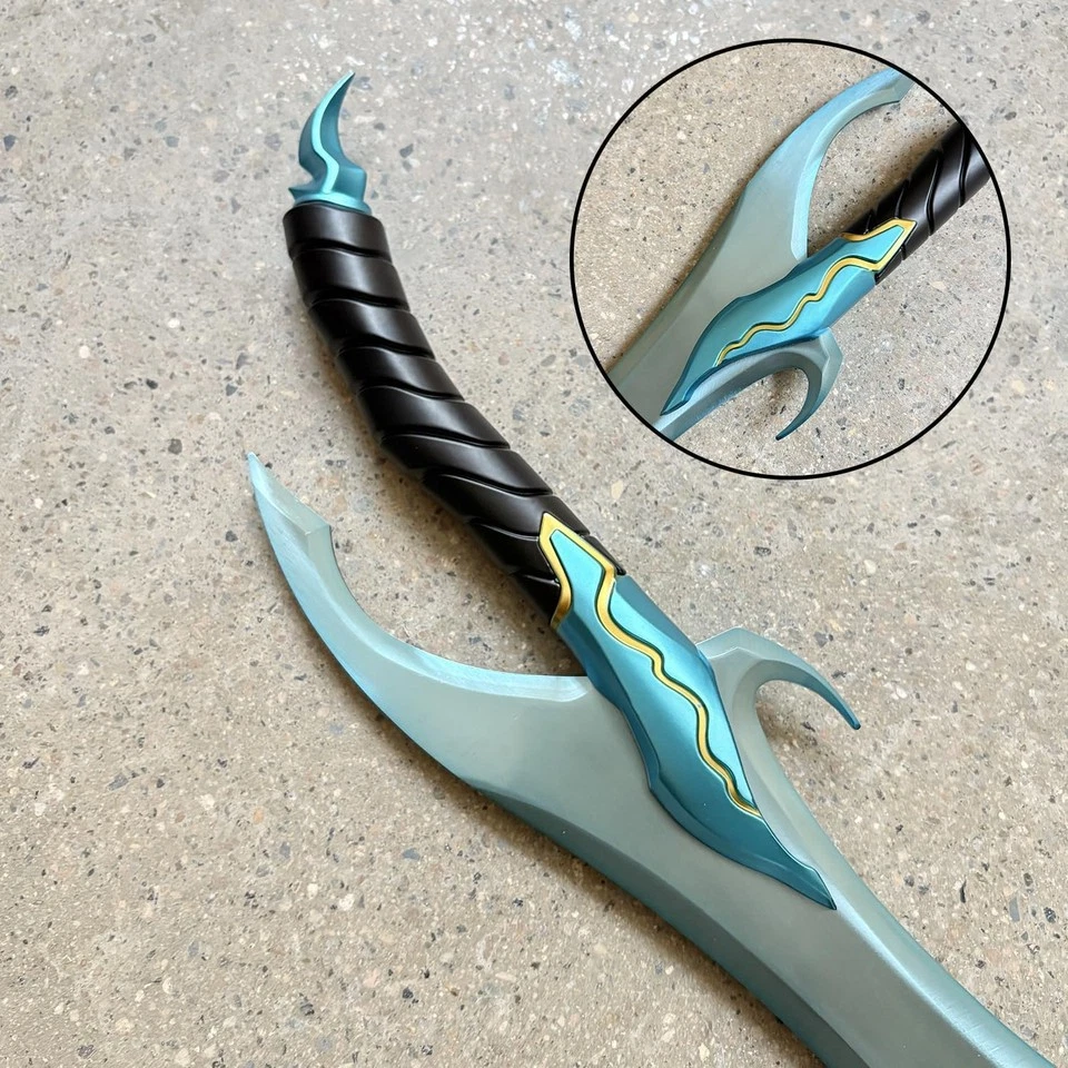 Espada de Baruka Nivelación Solo - Réplica de Anime de Acero Inoxidable de 24" con Display St Foto 4 de 4