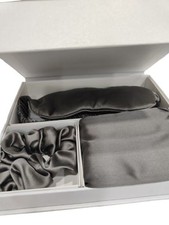 Luxury 100 Mulberry Silk Sleep Set 19 Momme Pillowcase, Eye Mask Scrunchie Set