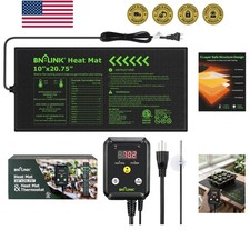 Seedling Heat Mat with Thermostat Controller Combo Set, 10" x 20.75" Plant He...