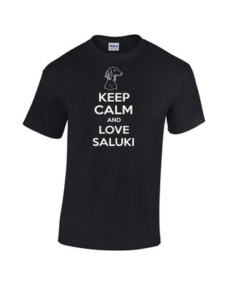 Keep Calm Saluki T-Shirt Dog Lover Gift Tee Pet Owner Canine Apparel