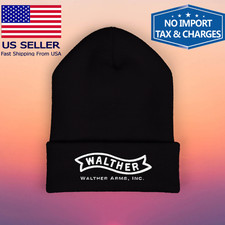 Walther Arms Guns Firearms Black Beanie Hat Size Adult