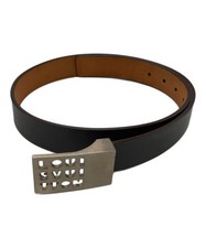 LOUIS VUITTON Santur logo buckle belt brown M6808