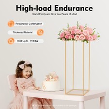Flower Stand Gold Metal Display Pedestal Party Wedding Home Decor Pillar Stand