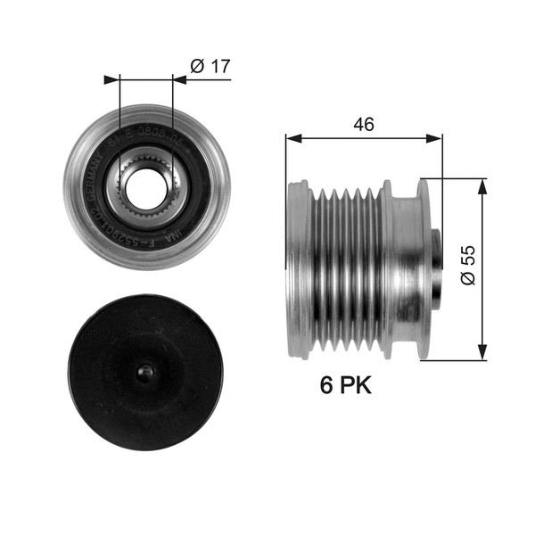 Generatorfreilauf Drivealign™ Gates OAP7092 FüR Jeep Mercedes GLE Klasse GL GLC-image