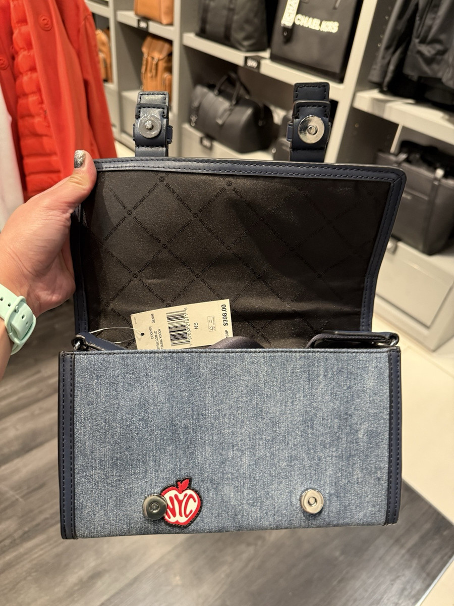 Michael Kors Cooper Embellished Denim Trunk Crossbody Bag | eBay Michael Kors Cooper Embellished Denim Trunk Crossbody Bag | eBay