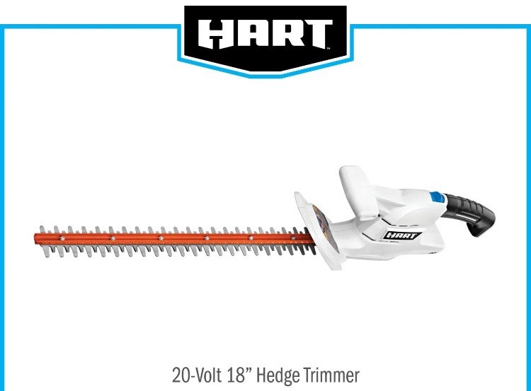 HART 20V Cordless 18-Inch Hedge Trimmer Kit. TOOL ONLY - No Battery