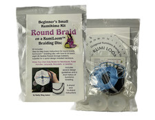 OBO🪢Mały zestaw KUMIHIMO dla początkujących OKRĄGŁY WARKOCZ Kumiloom, sznurki, naszyjnik