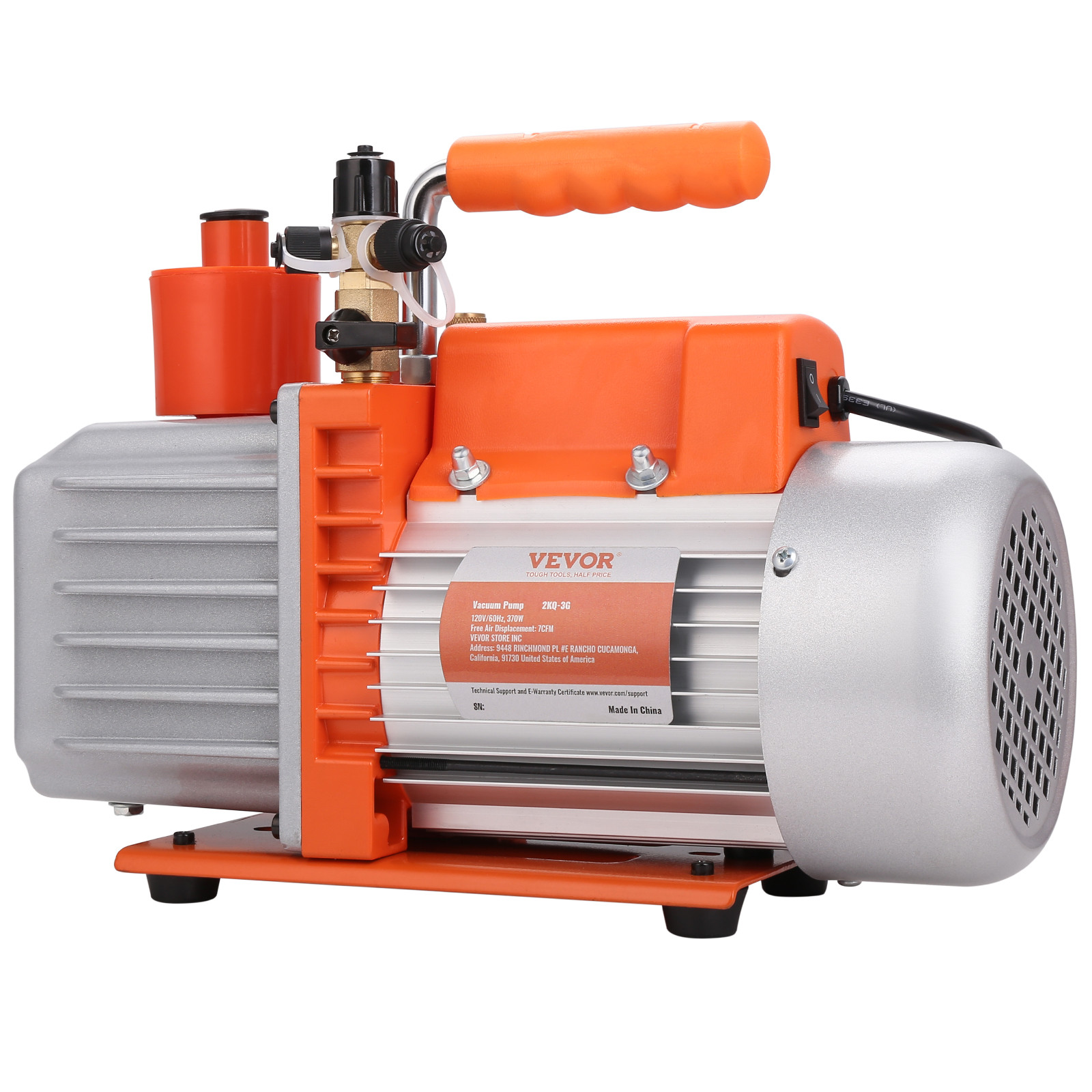 7 CFM Vacuum Pump Air Conditioning Vacuum Pump 2 Stage Rotary Vane HVAC