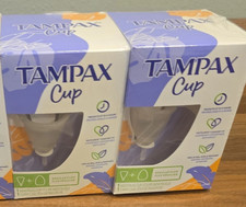 2 Tampax Regular Flow Menstrual Cups/Carry Case NO BPA DYES PERFUMES NEW SEALED