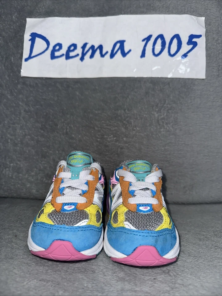 Zapatos deportivos New Balance 990v6 para niños pequeños 'Gelato' IC990DL6 - talla 5 Foto 3 de 4