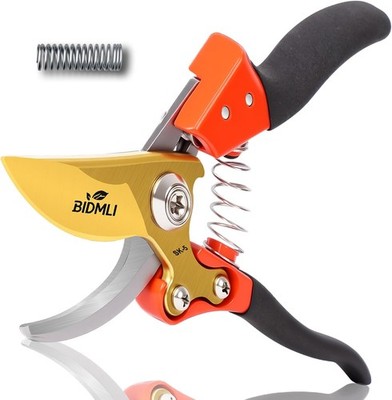 Heavy Duty Pruning Shears，Garden Scissors & Clippers with Red 8.66'' SK5 Steel