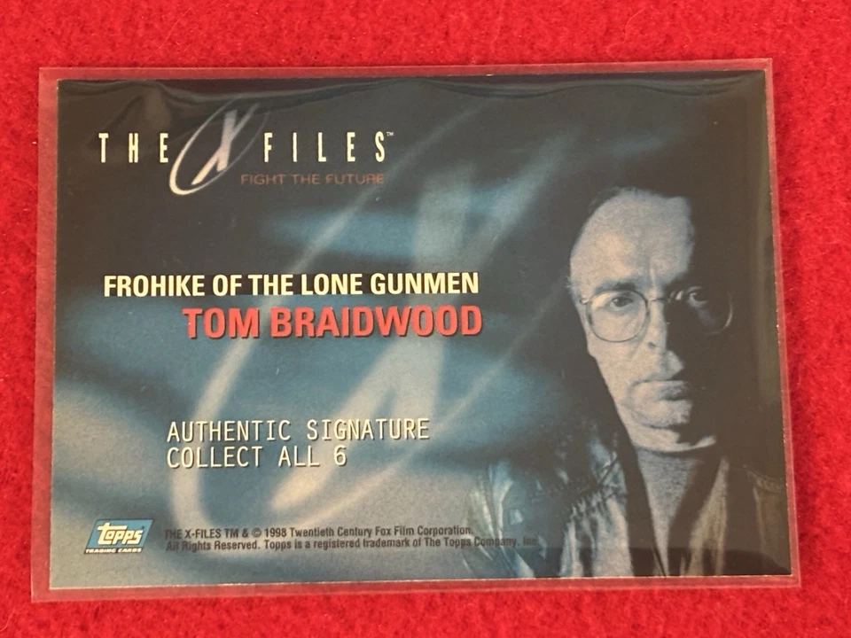 X Files Movie Fight The Future Tom Braidwood (Lone Gunmen) Autographed Card - Image 2 of 4