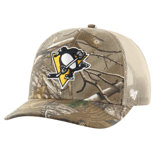 Men's '47 Realtree Camo Pittsburgh Penguins Logo Trucker Adjustable Hat - 第 1/2 張圖片