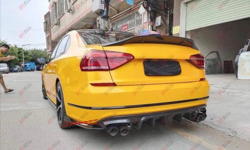 Fit For Volkswagen VW Passat 2016-2018 FRP Glossy Black Rear Bumper Diffuser Lip - Picture 5 of 18
