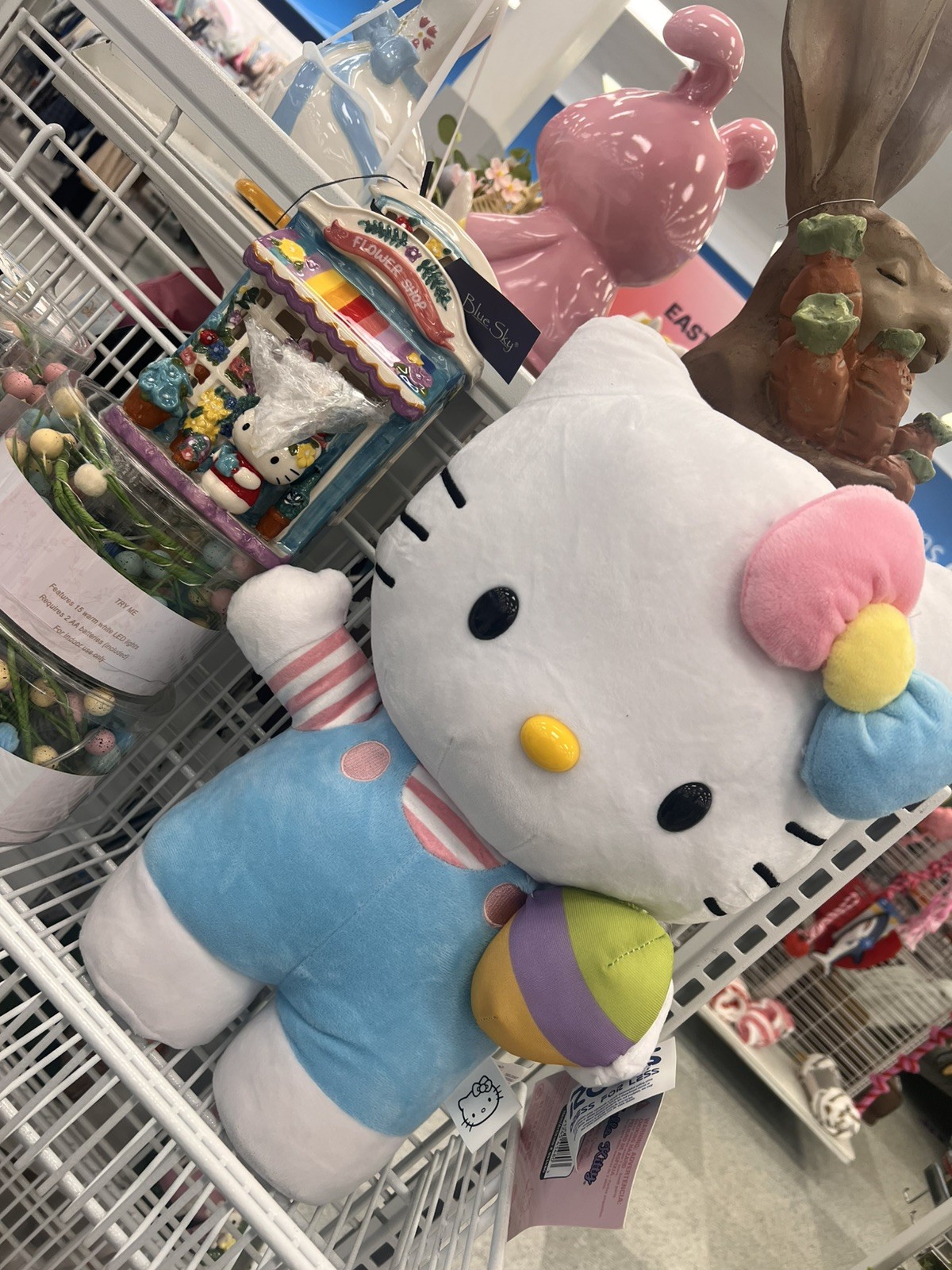 Easter Hello Kitty Holding Eater Egg Greeter New With Tags