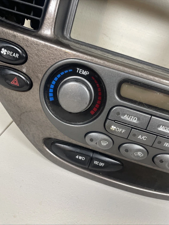 2001-2004 Toyota Sequoia 4WD 4x4 Climate Control HVAC Radio Bezel OEM - Image 3 of 4