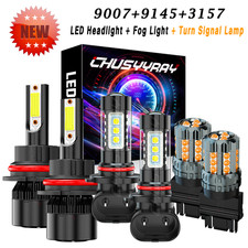 For 99-2003 Ford F150 Led Headlights Fog Light Bulbsturn Signal Lamp Combo 6x