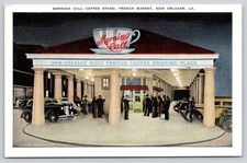 Morning Call Coffee Stand columned awning New Orleans Louisiana Postcard