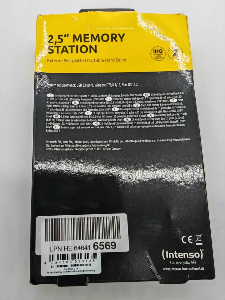 Intenso Memory Case 1 TB Externe Festplatte (6,35 cm (2,5 Zoll) 5400 U/min, 8 MB - Bild 3 von 3